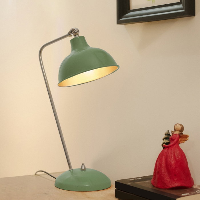 Opviq Lámpara de Mesa de Cuerpo Metálico Verde